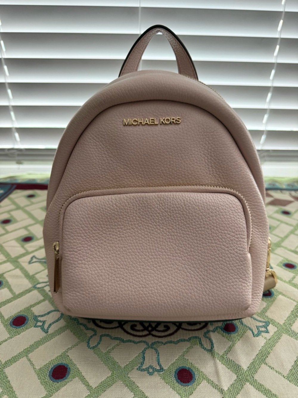 Michael Kors Erin S blush  Pebbled Leather convertible Mini Backpack